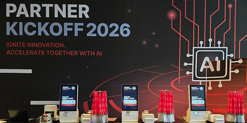 Fortinet Partner Kickoff 2026 라벨지 키오스크 명찰출력